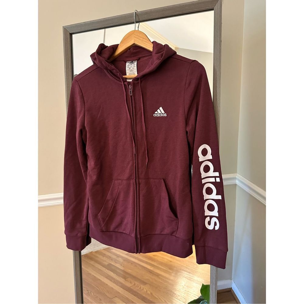 Adidas Full Zip Hoodie Sweater Jacket Size Small